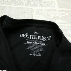Beetlejuice Shirt Mens Size XL Ripple Junction Black Short Sleeve Graphic Tee