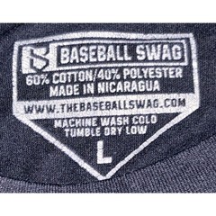 Baseball Swag Wake and Rake Black & White Men’s T-Shirt Large