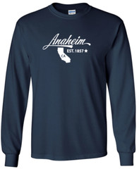 Anaheim California State T-Shirt Long Sleeve Graphic Tees Unisex Apparel Design