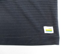 Vuori Men’s Shirt Size Large Blue Crew Neck Athletic Gym Striped Stretch
