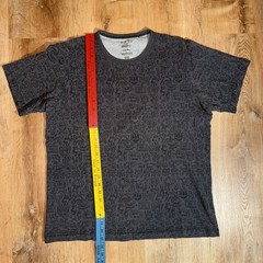 Keith Haring SprzNY All Over Print Detail Classic Gray Tee Shirt Characters Face