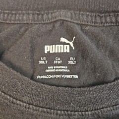 Puma Graphic Camo Logo T-Shirt Crew Neck Short Sleeve Black Men’s 3XLT