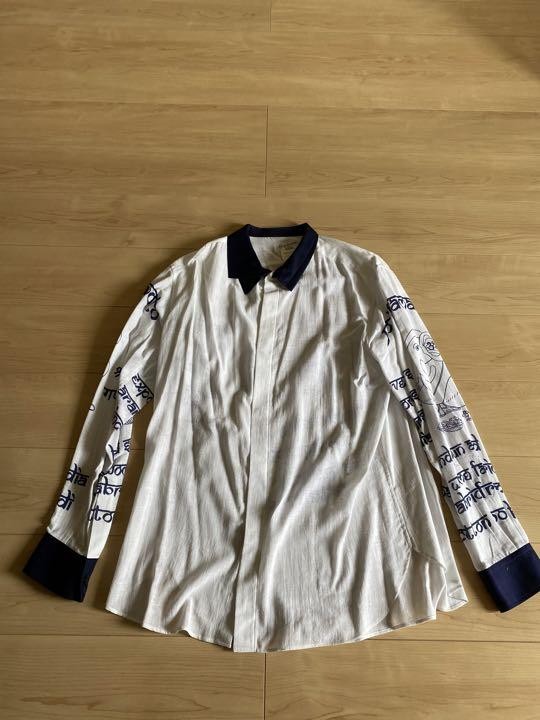 Yohji Yamamoto PO Discord Top M Recommended: Hindu Letter Shirt Close To Silk Li