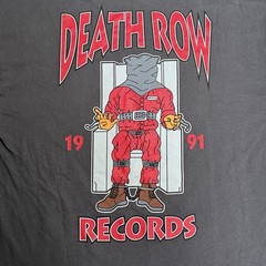 New Death Row Records Cartoon Chair Tee Grey Charcoal T-Shirt