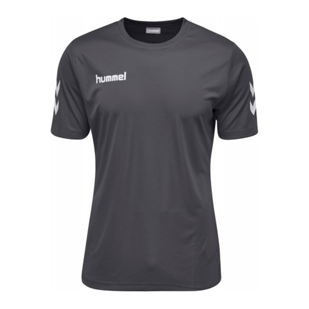 New Hummel Core Poly T-Shirt Men’s US Size Small Gray TRAINING Athletic Jersey
