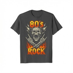 80s Rock Vintage Skull Retro Music Band Gift T-Shirt