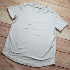All In Motion Shirt Mens Large White Polyester Spandex Tagless Crew Neck