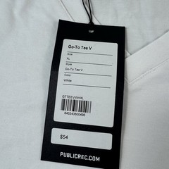 Public Rec Solid White Go To Tee Men’s S/S V Neck T Shirt Size XL NWT