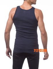 Lot 2 PRO CLUB A SHIRTS TANK TOP NAVY ProClub Men’s Wife Beater Undershirt S-7XL