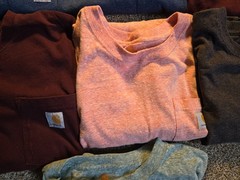 Carhartt T-Shirt Lot Of 7 Original Fit & loose Fit Size XL TALL W/Pockets