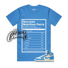 1 UNC Reimagined White Dark Powder Blue Sail T Shirt Match SUCC