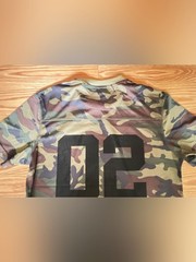 True Religion Oversized mesh t-shirt camo print crew neck collar Size Small BNWT
