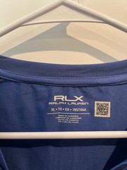 $128 RLX Ralph Lauren Performance Training Golf LS Shirt Royal Navy Blue Sz XL
