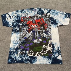 Vintage-Rush Transformers Optimus Prime Anime Art Shirt 3XL 28×35 Tie-Dye