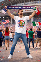 2026 World Cup USA Canada Mexico Unisex T-Shirt Cotton Soccer Fan Graphic Tee