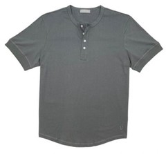 VarietyAthletics Mens Soft Pima Cotton Elastic Sleeve Cuff Henley T-Shirt