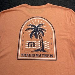 NWT Travis Mathew Graphic T Shirt Mens XL Soft Spanish Villa Crew Orang Golf