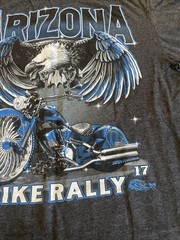 2017 Arizona bike rally T-shirt eagle graphic, Suna, Dark Gray Large