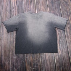 Floral Panel Shirt Mens XL Gray Short Sleeve Crew Neck Cotton Jersey Tee
