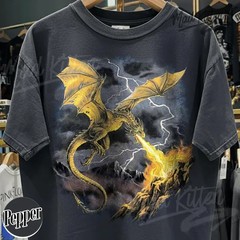 Vintage Dragon Comfort Tee Retro Style Graphic Shirt Men Women Soft Feel