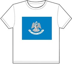 LOUISIANA STATE FLAG T-SHIRT TEE PICTURE PHOTO baton rouge new orleans la 1339