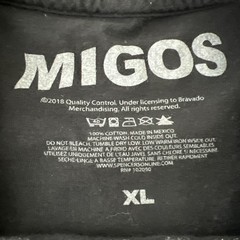 Migos Culture Definition T Shirt Mens XL Black Official Merch Rap Hip Hop Album