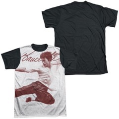 Bruce Lee Expectations Adult Halloween Costume T Shirt (Black Back), S-3XL