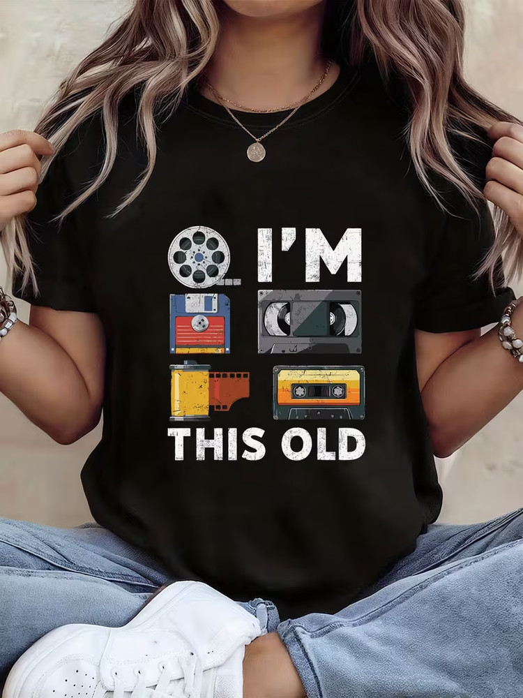 Plus Size – Plus Size – Retro Tech Nostalgia I Am THIS OLD Floppy Disk And Casse