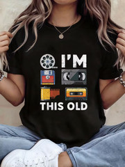 Plus Size – Plus Size – Retro Tech Nostalgia I Am THIS OLD Floppy Disk And Casse
