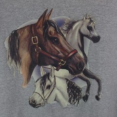 Wild Side LA CA T-Shirt Horses Gray Size XL Delta Pro-Weight