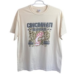 Gildan T-Shirt Mens XL Beige Cincinnati Bearcats Cotton Digital Camo Print