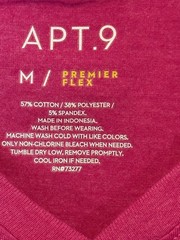 2 APT 9 Premier Flex Men’s T-Shirt Pink Green Solid V-Neck Tee Bundle Excellent