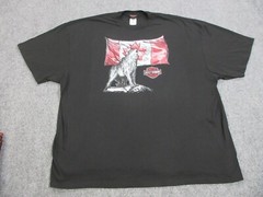 Harley Davidson Shirt Mens 4XL XXXXL Black Canada Wolf Logo Motorcycle Biker