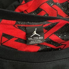 Air Jordan Jumpman Logo Men’s T-Shirt XXL Men’s Black Red Nike All Over Print