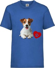 Jack Russell Dog Pet Heart Family Novelty T Shirt Various Colours And Sizes