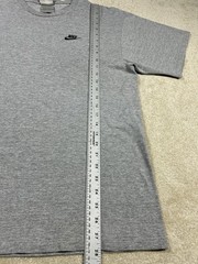 Vintage Nike T Shirt Large Gray Swoosh Embroidered Check Logo Essential