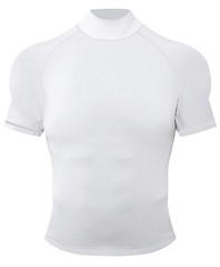 Men’s Compression Mock Turtleneck Short Sleeve Shirts High Neck Quickly Dry W…