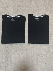 Tommy John Men’s Pair Of Crewneck Tee Shirts Black Size Medium