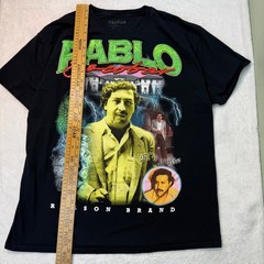 Reason Brand Pablo Escobar El Patron Graphic T-Shirt Mens XL Black A1-201