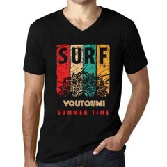 Men’s Graphic T-Shirt V Neck Summer Time Surf In Voutoumi Eco-Friendly Limited