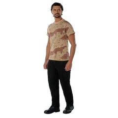 Rothco 6 Color Desert Camo T-Shirt Chocolate Chip Camo Cotton/Poly Tagless Shirt