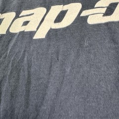 Fruit Of The Loom Shirt Mens XL Blue Black Snap-on Logo Graphic Tee Workwear