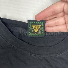 Vintage 90s Hardcore Kenya Shirt Mens 2XL Art Abstract Tee Faded Black
