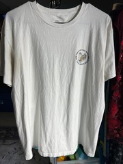 VANS “Off the Wall” White Adult Tee T-Shirt Front and Back Graphics SZ Large