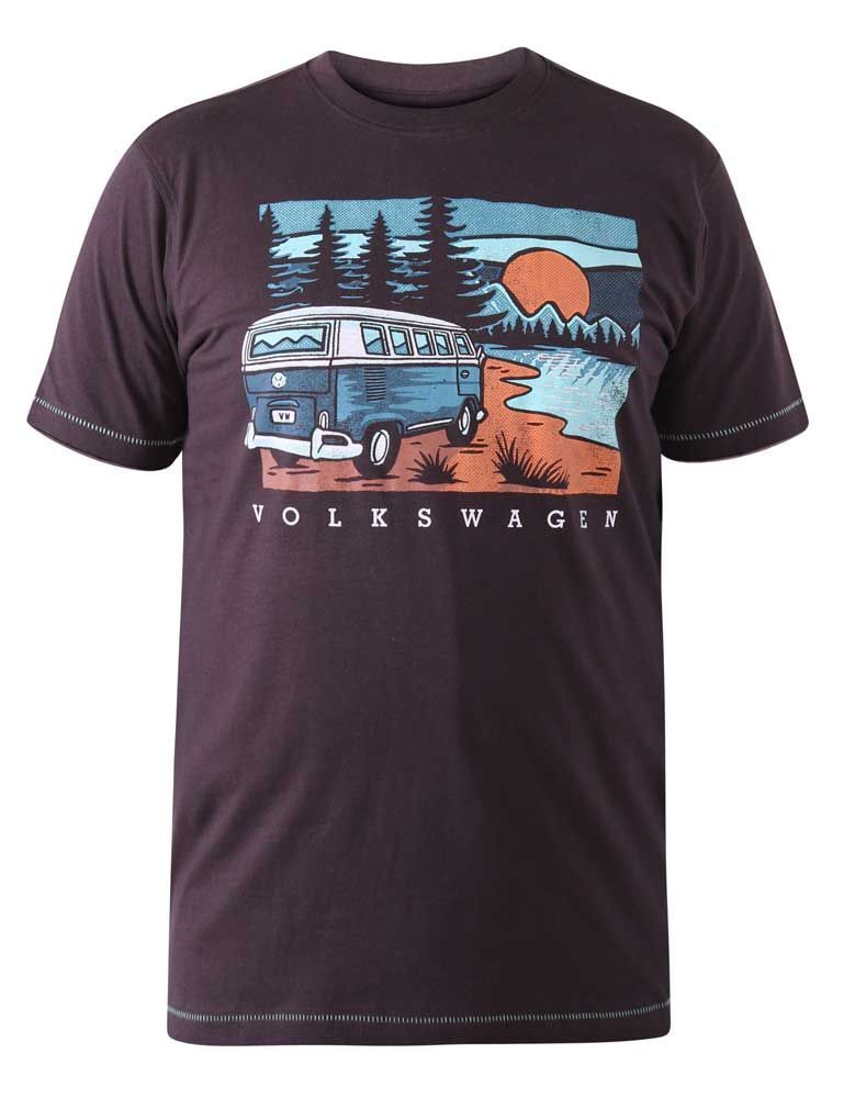 D555 Duke Large Big Mens Official VW Camper Van Printed T-Shirt (601223)