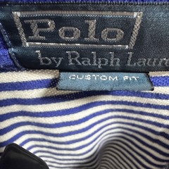 Polo Ralph Lauren Red White Blue USA Collar Golf Shirt Striped Preppy Mens Large