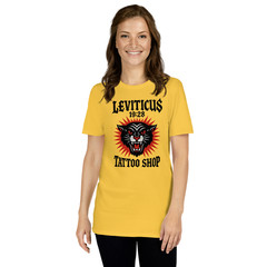 Leviticus Tattoo Shop, Biblical Ink Master, Historial Art, Printed T-Shirt