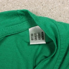 Adidas Shirt Mens 2XL Green Tri-Blend Small Logo Crewneck Athletic Tee GN4620