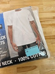 XL / X-LARGE – WHITE – 6 PACK – Kirkland Signature Men’s Crew Neck Cotton Shirts