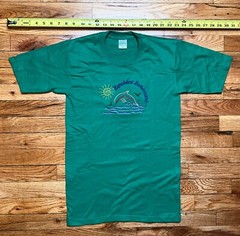 VTG Dominican Republic T Shirt Embroidered Dolphins Souvenir Mens Size S – Green